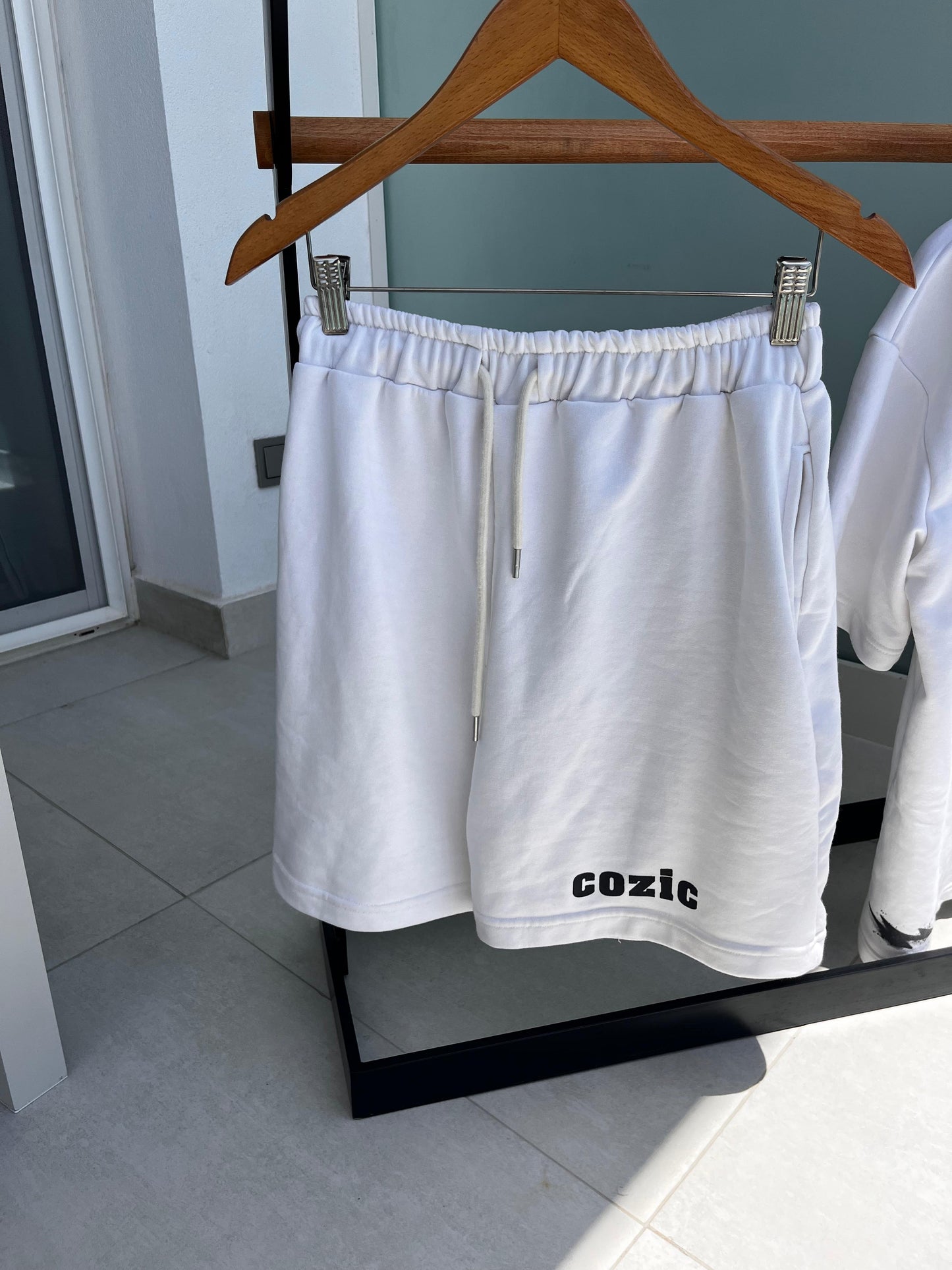 Cozic White Oversized Sweat Shorts