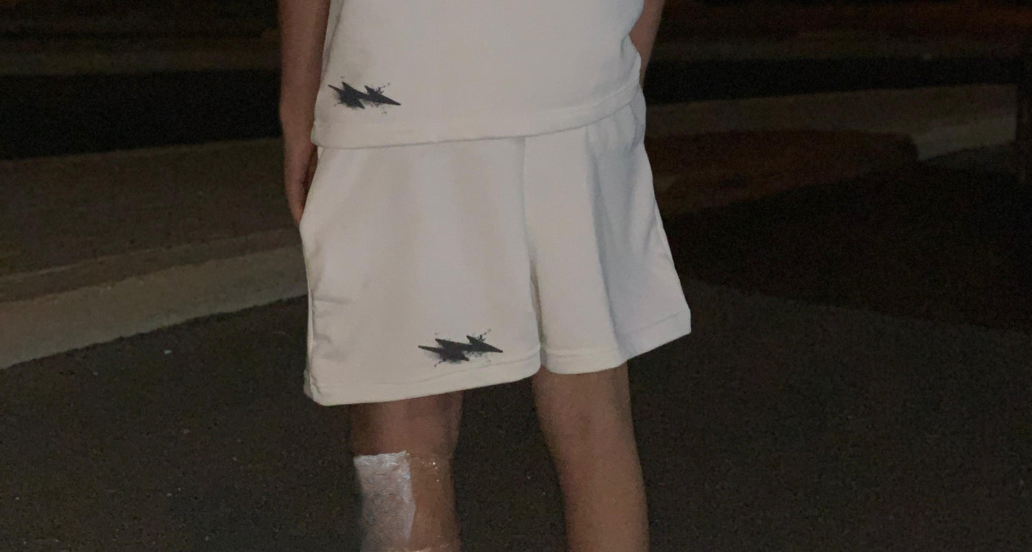 Cozic White Oversized Sweat Shorts